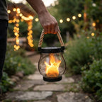 Solar Lantern | Realistic Flicker & USB-C Rechargeable