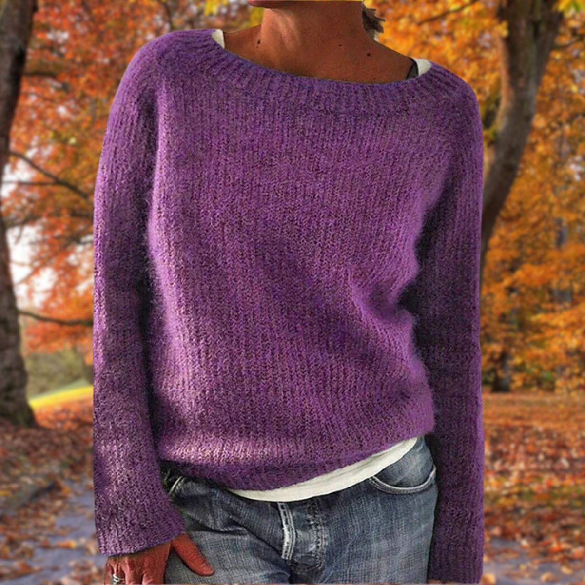 Sweater | Soft Wool Knit & Loose Fit | Crew Neck