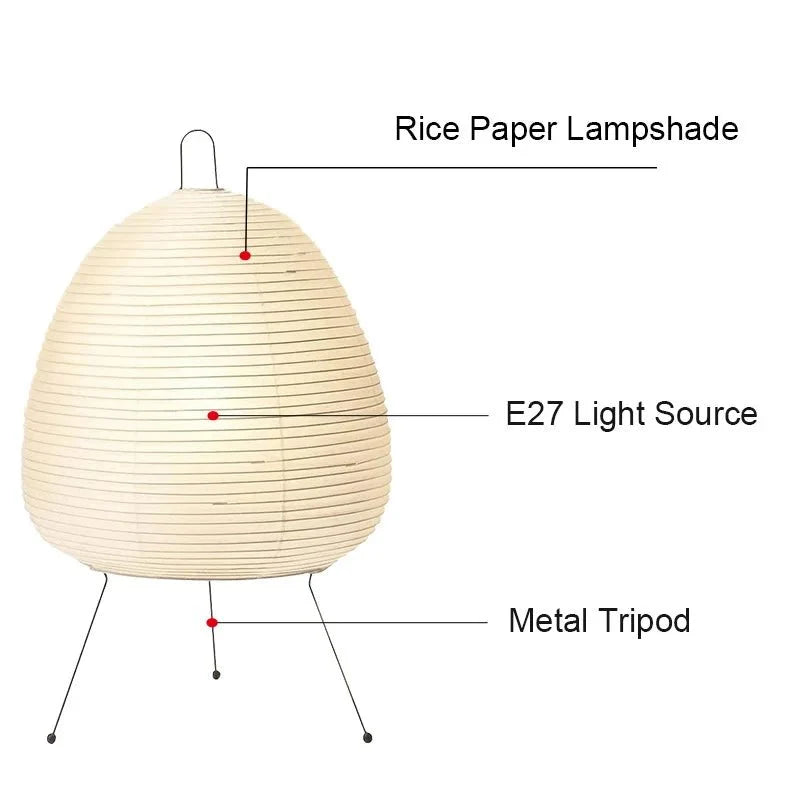 Table Lamp | Rice Paper Shade | Soft Ambient Light