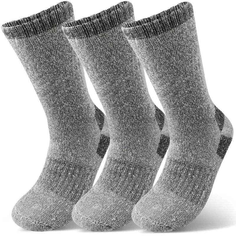 Thermal Socks | Extra-Thick Wool Blend & Heat-Insulating | Set of 3 Pairs