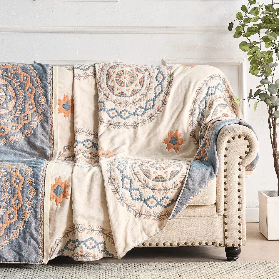 Throw Blanket | Boho Mandala & 100% Cotton