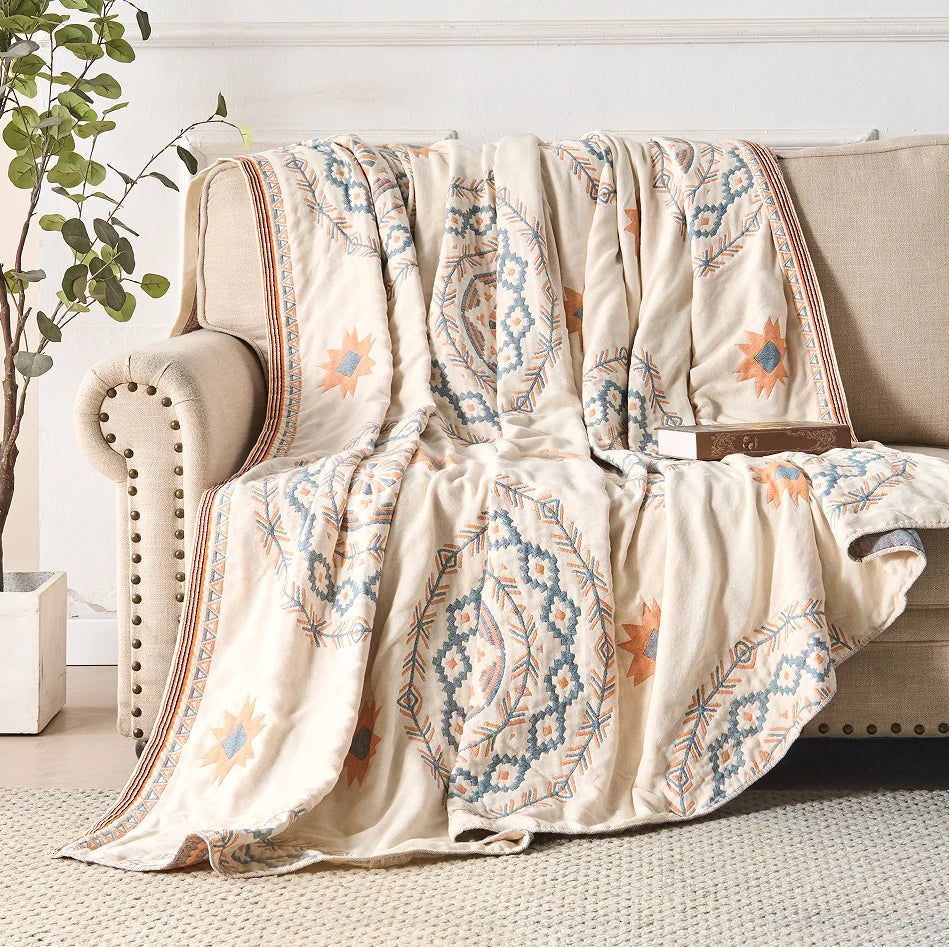 Throw Blanket | Boho Mandala & 100% Cotton