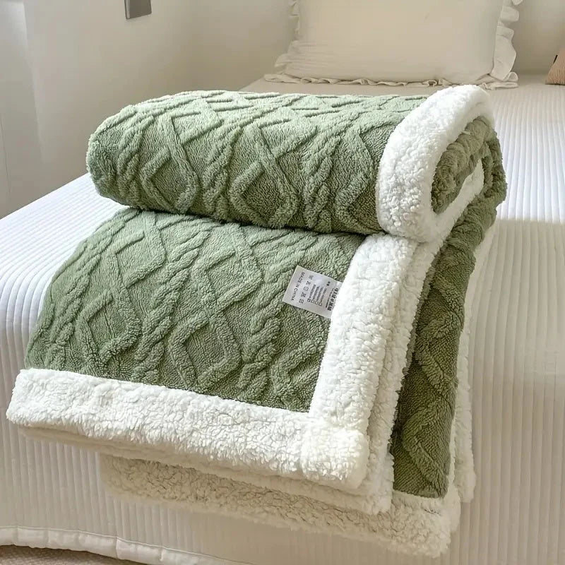 Throw Blanket | Reversible Plush Sherpa | 99 x 150 cm