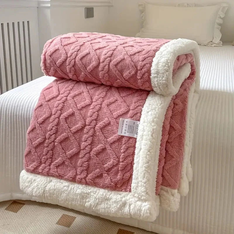 Throw Blanket | Reversible Plush Sherpa | 99 x 150 cm