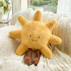 Throw Pillow | Soft Plush & Embroidered Face | Dangling Legs
