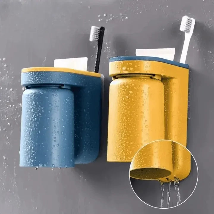 Toothbrush Wall Holder | No-Drill Self-Adhesive & Removable Cup
