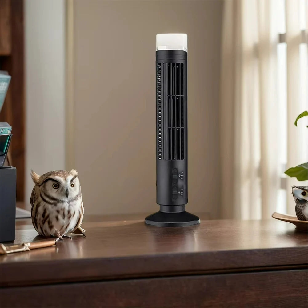 Tower Fan | Bladeless USB-Powered & Quiet