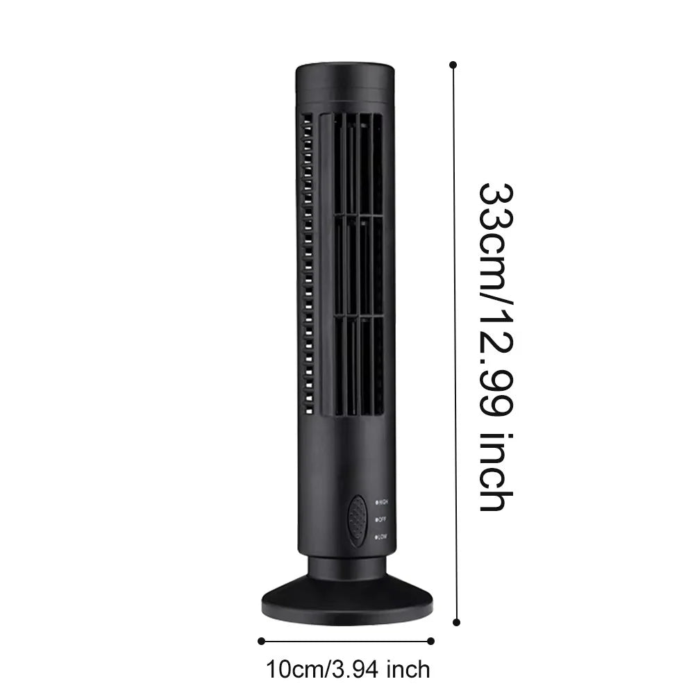 Tower Fan | Bladeless USB-Powered & Quiet