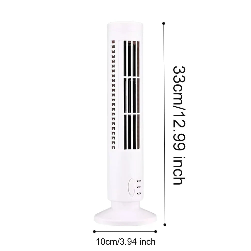 Tower Fan | Bladeless USB-Powered & Quiet