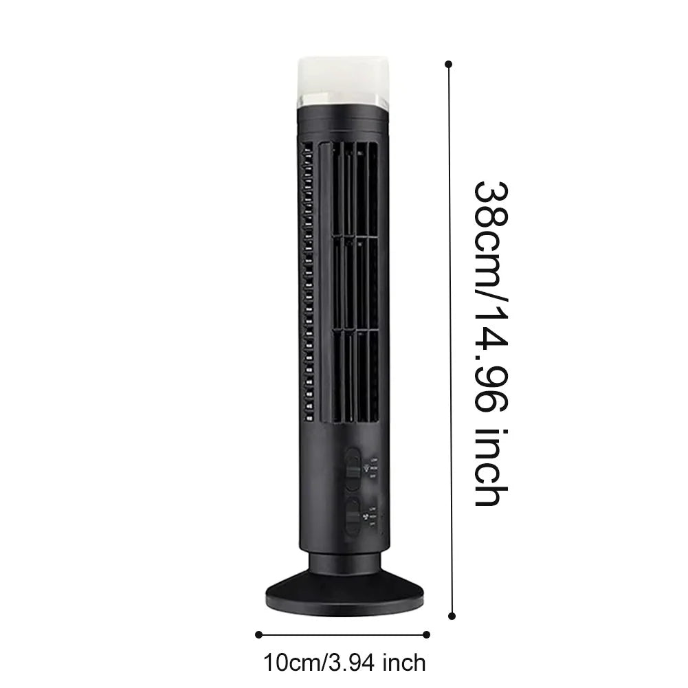 Tower Fan | Bladeless USB-Powered & Quiet