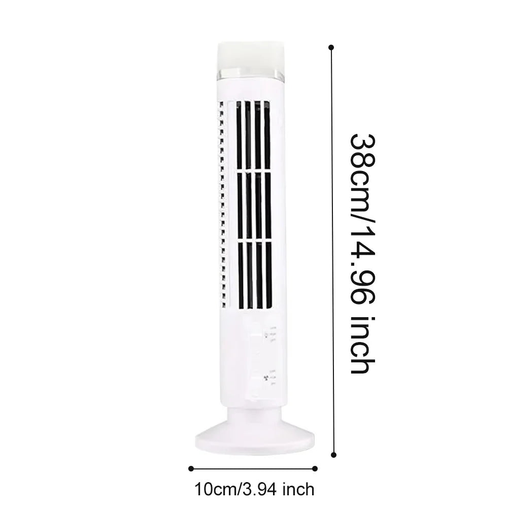 Tower Fan | Bladeless USB-Powered & Quiet