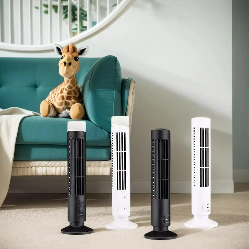 Tower Fan | Bladeless USB-Powered & Quiet
