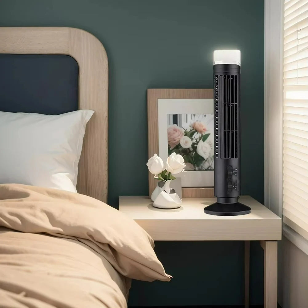 Tower Fan | Bladeless USB-Powered & Quiet