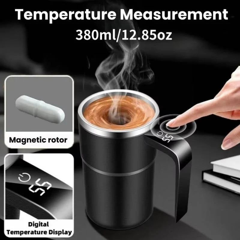 Travel Mug | Self-Stirring & Digital Temperature Display | 13 Oz