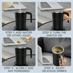 Travel Mug | Self-Stirring & Digital Temperature Display | 13 Oz