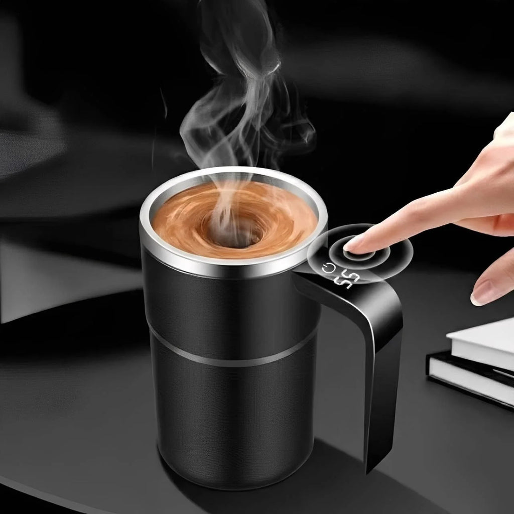 Travel Mug | Self-Stirring & Temperature Display | 13 Oz