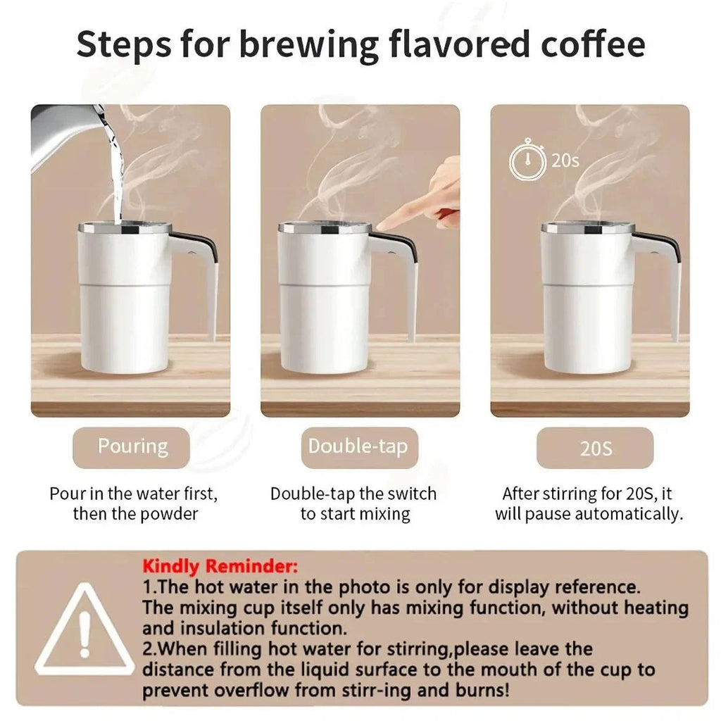 Travel Mug | Self-Stirring & Temperature Display | 13 Oz