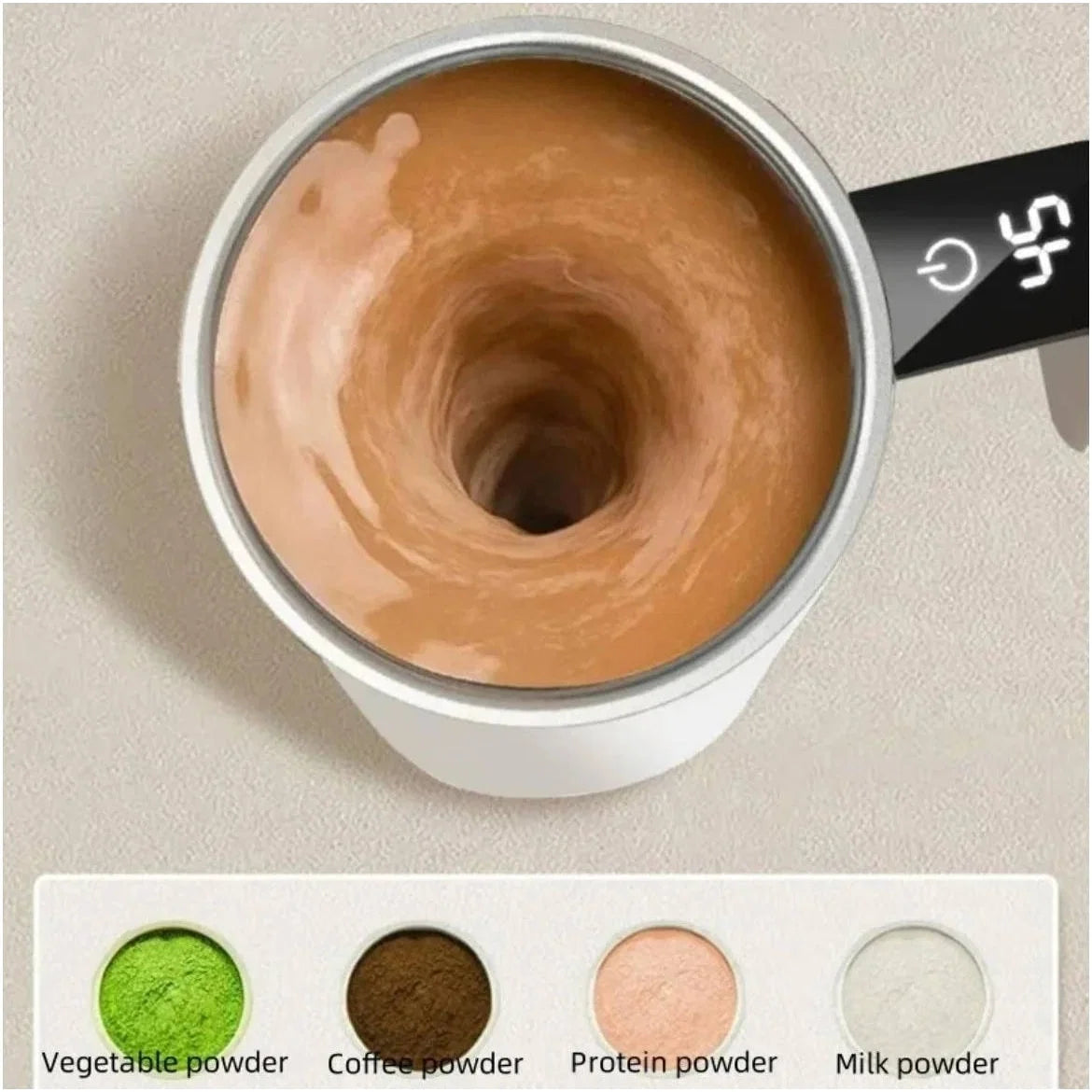 Travel Mug | Self-Stirring & Temperature Display | 13 Oz