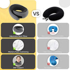 Travel Neck Pillow | Memory Foam U-Shaped | Adjustable Fit