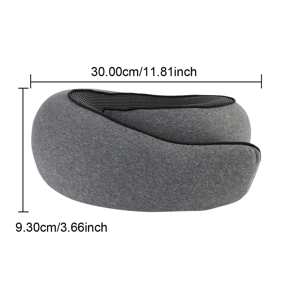 Travel Neck Pillow | Memory Foam U-Shaped | Adjustable Fit