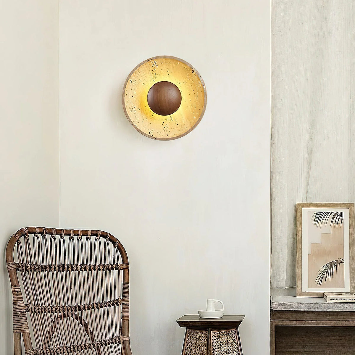 Travertine Wall Lamp