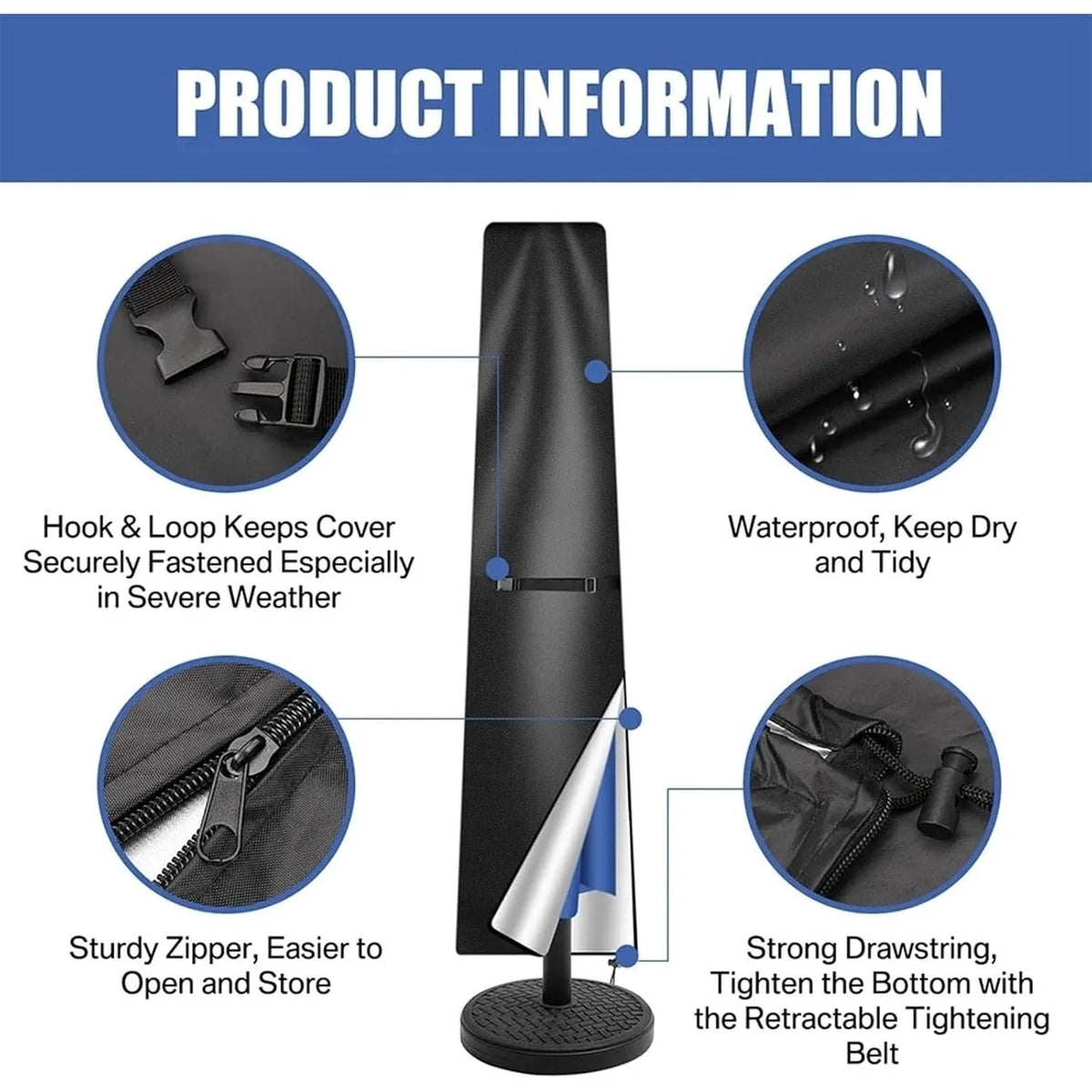 Umbrella Cover | Waterproof & UV-Resistant | 210D Oxford Fabric