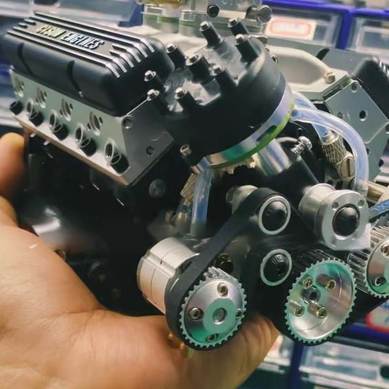 V8 Engine Model Kit | Functional Gasoline-Powered | CDI Ignition
