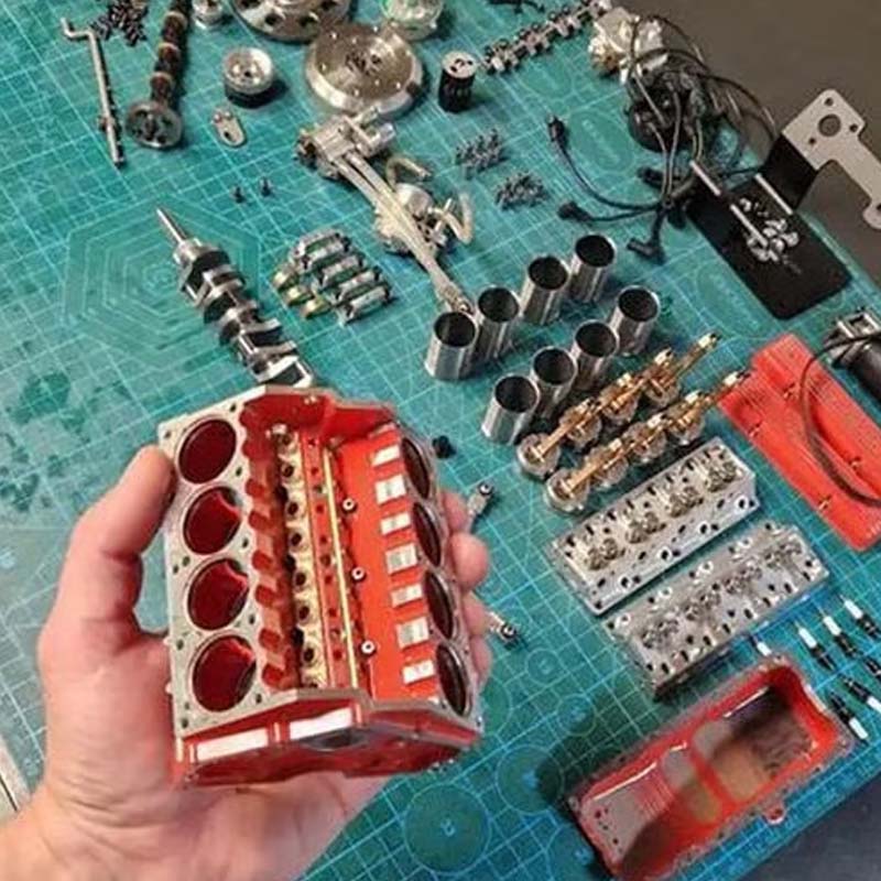 V8 Engine Model Kit | Gasoline-Powered With CDI Ignition