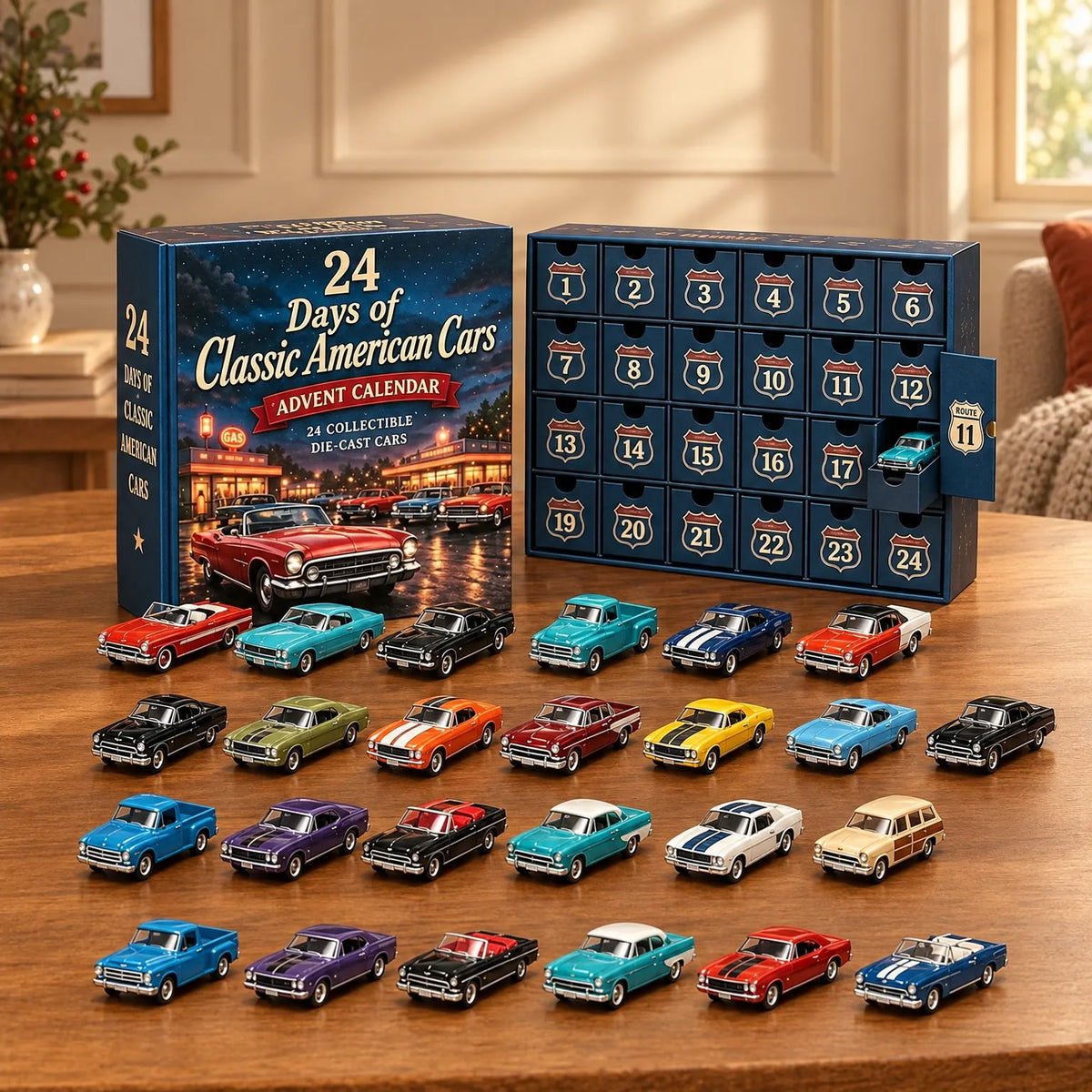 Vehicle Advent Calendar | Die-Cast Metal Models | 24 Vehicles