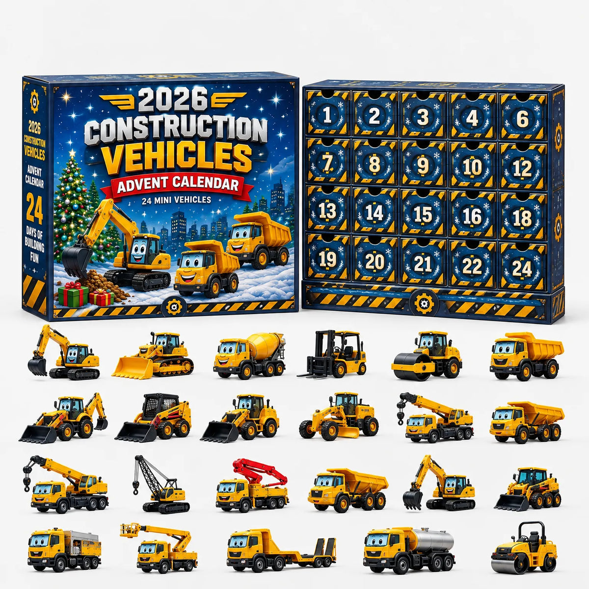 Vehicle Advent Calendar | Die-Cast Metal Models | 24 Vehicles