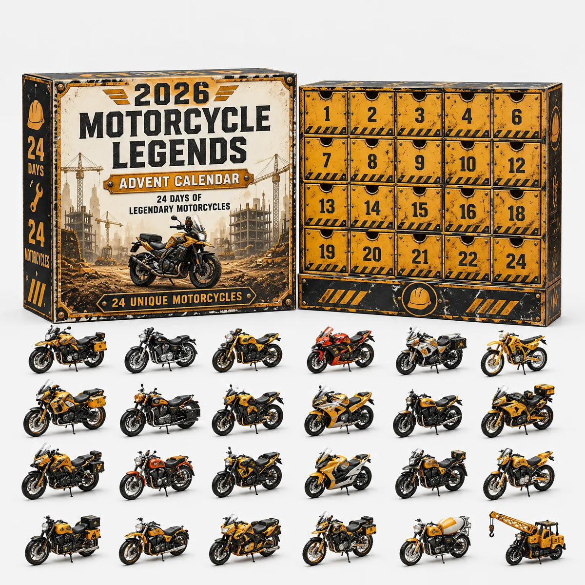 Vehicle Advent Calendar | Die-Cast Metal Models | 24 Vehicles