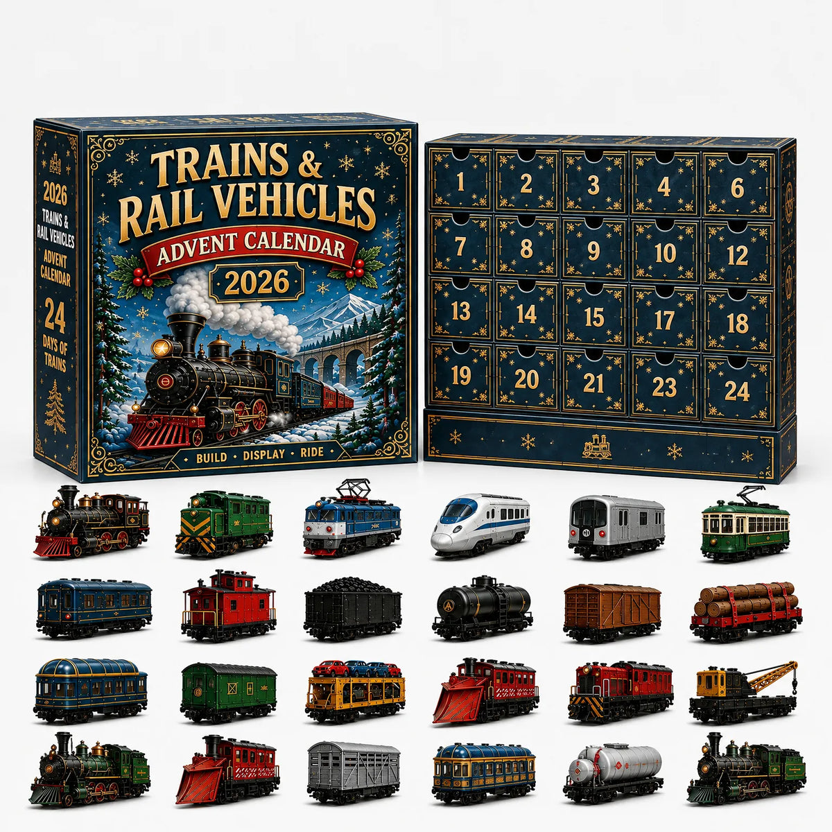 Vehicle Advent Calendar | Die-Cast Metal Models | 24 Vehicles