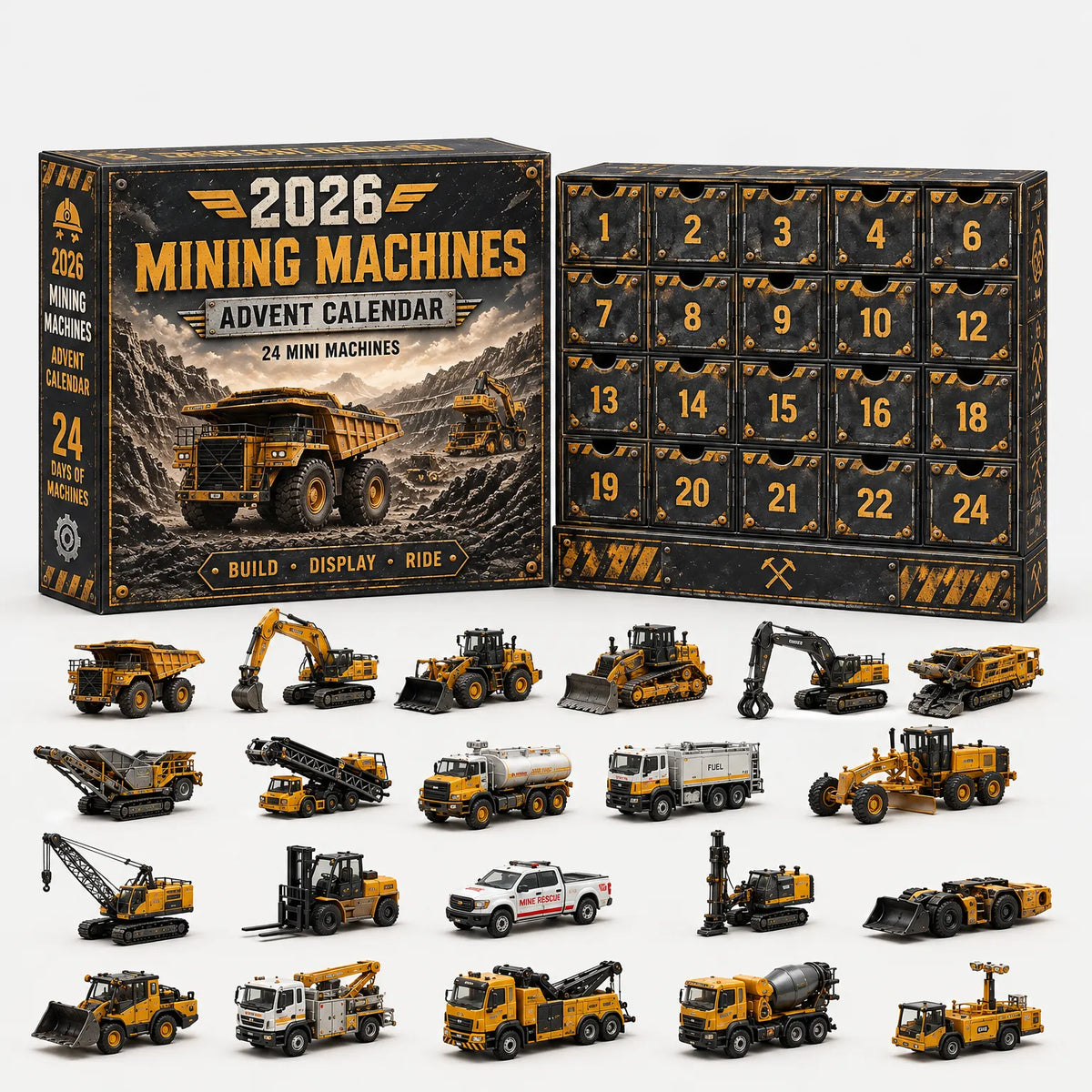 Vehicle Advent Calendar | Die-Cast Metal Models | 24 Vehicles