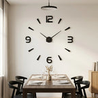 Wall Clock | Frameless 3D Design & Self-Adhesive Numerals | 40–120 cm