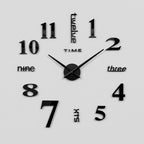 Wall Clock | Frameless 3D Design & Self-Adhesive Numerals | 40–120 cm
