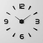 Wall Clock | Frameless 3D Design & Self-Adhesive Numerals | 40–120 cm