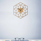 Wall Clock | Hexagonal Bamboo & Silent Movement