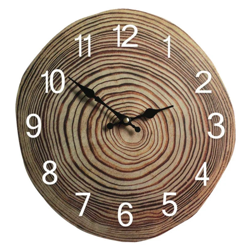 Wall Clock | Natural Wood Finish & Silent Quartz | 30 cm