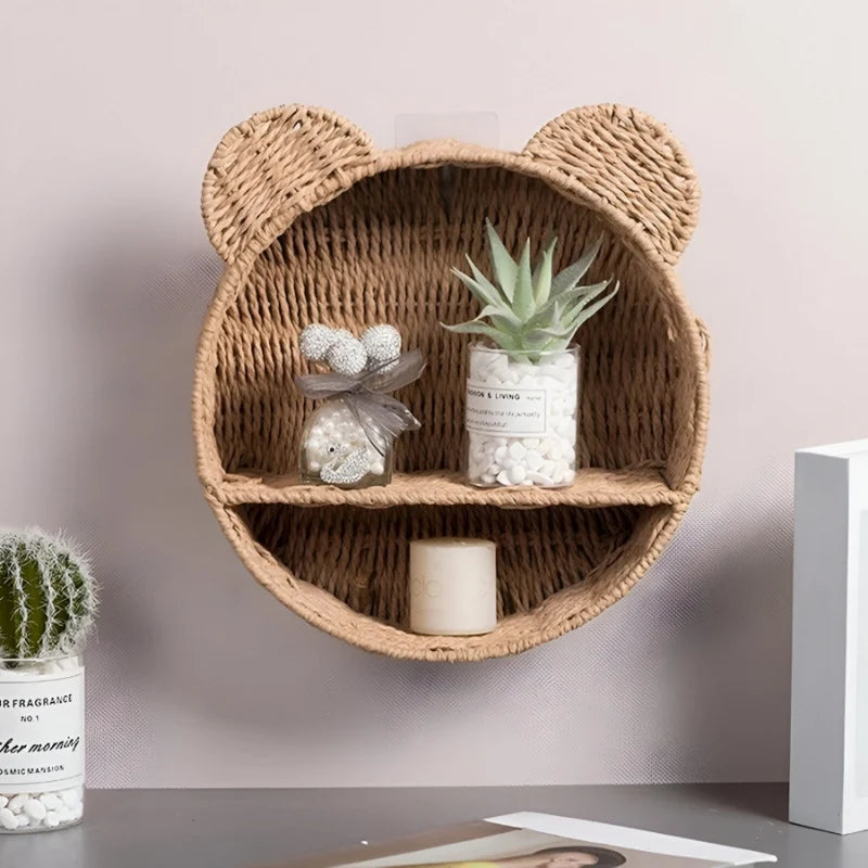 Wall Shelf | Animal-Shaped Natural Wood