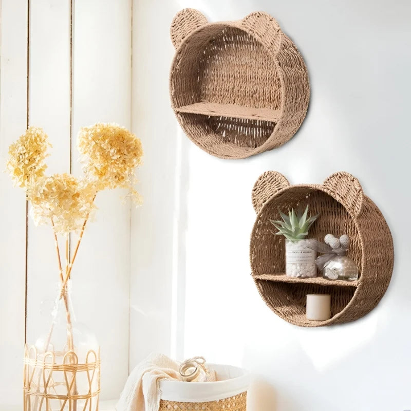 Wall Shelf | Animal-Shaped Natural Wood