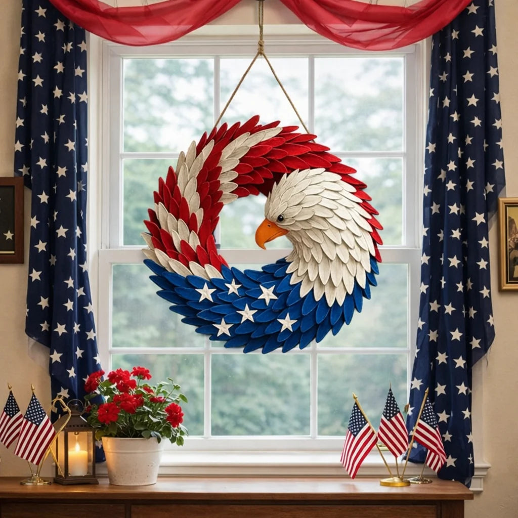 Wall Wreath | Boxwood Eagle Design & Quick-Hang | 30 cm