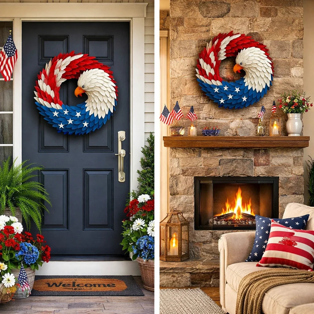 Wall Wreath | Boxwood Eagle Design & Quick-Hang | 30 cm