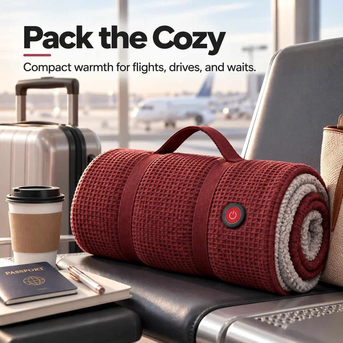 Wearable Heated Blanket | Hands-Free Design & Active Heating | 3 Heat Settings