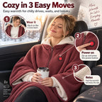 Wearable Heated Blanket | Hands-Free Design & Active Heating | 3 Heat Settings