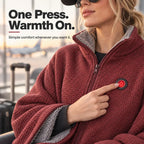 Wearable Heated Blanket | Hands-Free Design & Active Heating | 3 Heat Settings