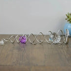 Wind Spinner Accessory | Rotating Stainless Steel Crystal Spiral | Weather-Resistant
