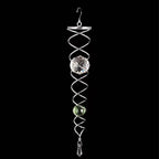 Wind Spinner Accessory | Rotating Stainless Steel Crystal Spiral | Weather-Resistant