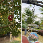 Wind Spinner Accessory | Rotating Stainless Steel Crystal Spiral | Weather-Resistant