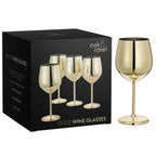 Wine Glasses | Gold Stainless Steel Shatterproof