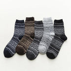 Winter Socks | Wool & Cotton Blend & Scandinavian Pattern